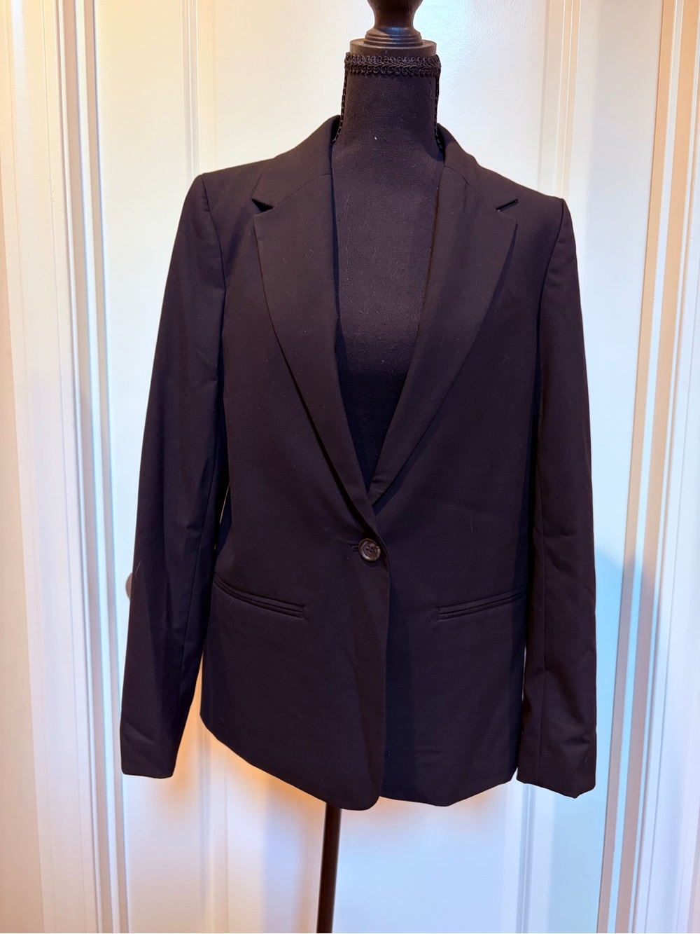 J Crew Women's Black Single-Button Blazer